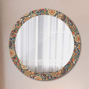Kulaté zrcadlo rám s potiskem Ilustrace květu