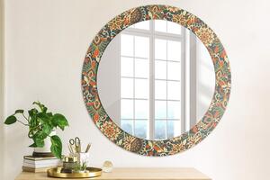 Kulaté zrcadlo rám s potiskem Ilustrace květu