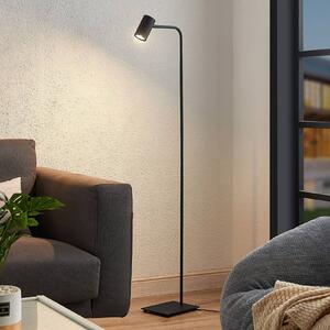 Lindby stojací lampa Sanad, výška 140 cm, černá, kov, GU10, Černá, Obývací pokoj / jídelna, kov, Moderní