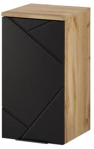 Szynaka Závěsná koupelnová skříňka Mazi 71 30 cm dub Wotan/černá
