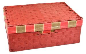 Vingo Úložný box s víkem červený Rozměry (cm): 22x15, v. 9