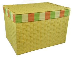 Vingo Úložný box s víkem žlutý Rozměry (cm): 36x25, v. 26