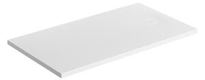 Omnires Aquarock obdélníková sprchová vanička + mřížka 140x90 cm bílá AQUAROCK90-140BM