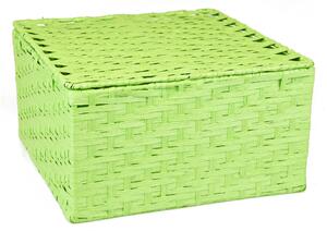 Vingo Sada 3 úložných boxů s víkem zelených