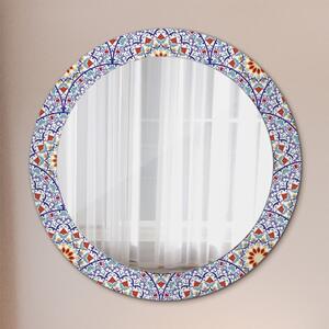 Kulaté zrcadlo s potiskem Orientální barevné složení