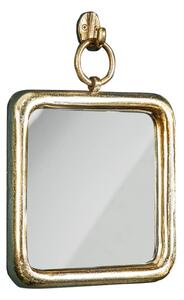 Noble Home Čtvercové zlaté hliníkové závěsné zrcadlo Portio, 28 cm
