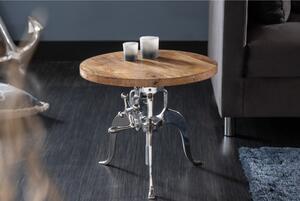 Noble Home Mangový výškově nastavitelný konferenční stolek Ganas, 45-62 cm