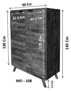 SKANE Komoda 90x145 cm cm, palisandr, hnědá