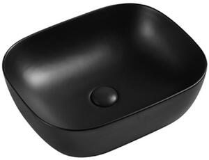 Hydroland Keramické umyvadlo na desku Zambie 49x39,5 cm, černé