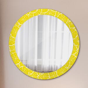 Kulaté zrcadlo s potiskem Citronový vzor