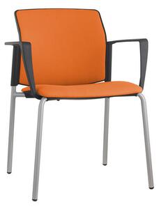 Jednací židle M5N, s područkami Oranžová