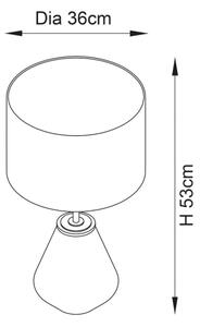 Endon 93059 - Stolní lampa ALYSSIA 1xE27/10W/230V zlatá/modrá