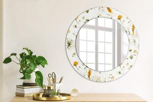 Kulaté zrcadlo s potiskem Polní květiny