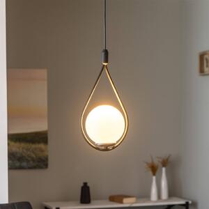 Závěsné svítidlo Mudoni MR-937 1-light černá/opálové sklo