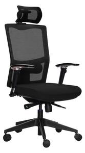 Ergonomická židle X5 s opěrkou hlavy a područkami Černá