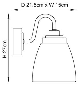Endon 77088-Koupelnové nástěnné svítidlo ASHBURY 1xE14/4W/230V IP44 lesklý chrom
