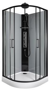 Novoterm Hydromasážní box NV-Wega 90x90 černý