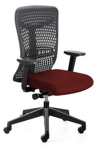 Ergonomická židle ATHENA/B s područkami Červená