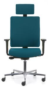 Ergonomická židle BUTTERFLY s opěrkou hlavy a područkami Modrá