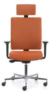 Ergonomická židle BUTTERFLY s opěrkou hlavy a područkami Oranžová