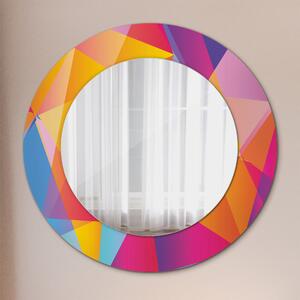 Kulaté dekorační zrcadlo Geometrické složení