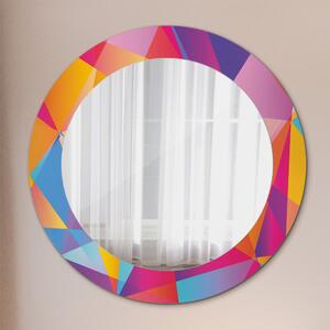 Kulaté dekorační zrcadlo Geometrické složení
