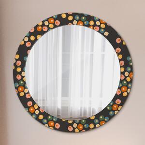 Kulaté dekorační zrcadlo Květinové tečky