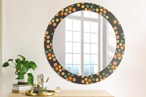 Kulaté dekorační zrcadlo Květinové tečky