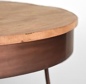LABEL51 Měděný/přírodní mangový konferenční stolek Rafael