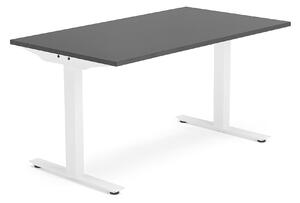 AJ Produkty Psací stůl MODULUS, T-nohy, 1400x800 mm, bílý rám, černá