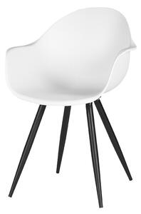 LABEL51 Bílá/černá jídelní židle Assena