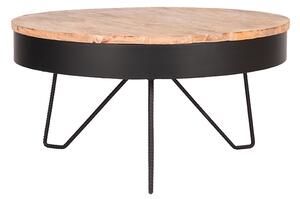Černý/přírodní mangový konferenční stolek Rafael