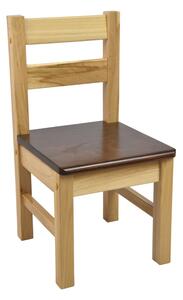 Vingo Dětská dřevěná židlička – hnědá