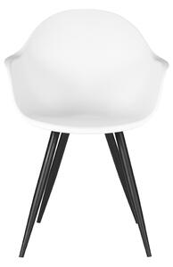 Bílá/černá jídelní židle Assena