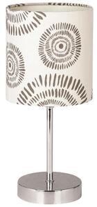 Moderní stolní lampa EMILY - 1xE14, 40W, chromovaná / krémová