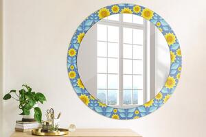 Kulaté dekorační zrcadlo na zeď Geometrické slunečnice