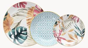 Sada porcelánového nádobí Madison Tropical Rose, pro 6 osob, 18 dílů