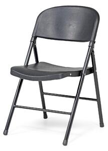 AJ Produkty Skládací židle PAISLEY, plastová, černá