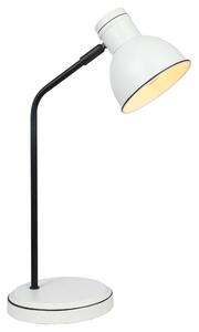 Moderní stolní lampa ZUMBA - 1xE14, 40W, bílá / černá