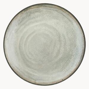 Sada porcelánových mělkých talířů Raku, 6 dílů