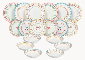 Sada porcelánového nádobí Madison Cherry Pop, pro 6 osob, 18 dílů