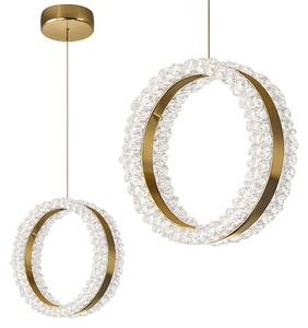 Toolight Toolight, závěsné LED osvětlení 20cm, 14W, 3000K, LHJ098-CP, zlatá, OSW-60043