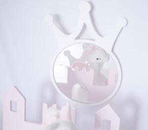 Vingo Dětské zrcadlo růžová koruna - 36 x 49 cm