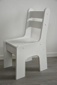 Vingo Dětská bílá židlička s šuplíkem
