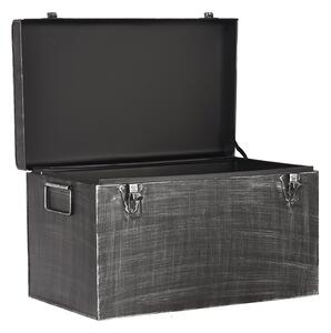 Černý kovový úložný box Vint L