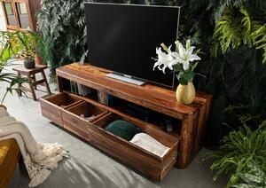 MONTREAL TV stolek 190x60 cm, hnědá, palisandr