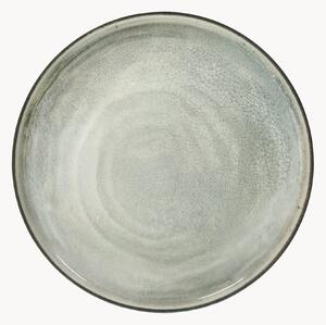 Sada porcelánových mělkých talířů Raku, 3 díly