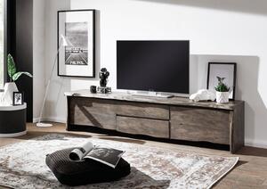 WOODLAND TV stolek 220x50 cm, šedá, akácie