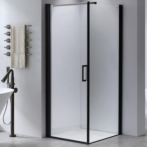 BPS-koupelny Čtvercový sprchový kout HYD-SK44 90x90 černá/transparent - bez vaničky