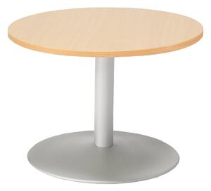 AJ Produkty Konferenční stolek MONTY, Ø700 mm, buk/hliníkově šedá